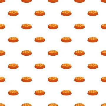 Dessert pie pastries repeating seamless pattern background Stock Illustration