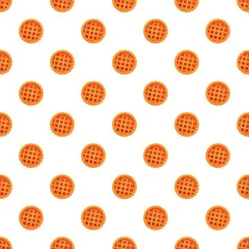 Dessert pie seamless pattern creating sweet food background Illustrazione stock
