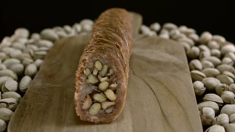 Dessert pine nuts pine kernel pinon Video stock 81208691