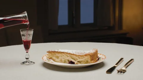 Dessert on a plate in a restaurant Stock Footage 148026046