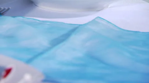 Dessert plated on table Stock Footage 57814796