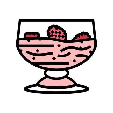 Dessert raspberry fruit berry color icon vector illustration Stock Illustration