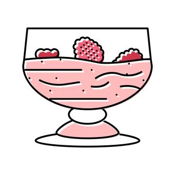 Dessert raspberry fruit berry color icon vector illustration 스톡 일러스트