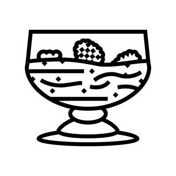 Dessert raspberry fruit berry line icon vector illustration Stock Illustration