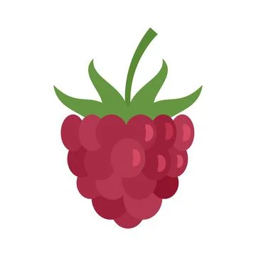 Dessert raspberry icon flat isolated vector Illustrazione stock