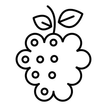 Dessert raspberry icon, outline style Stock Illustration