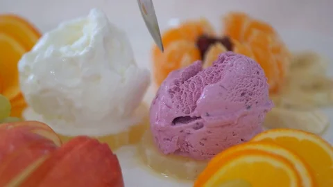 Dessert in the restaurant Stock Footage 83627921