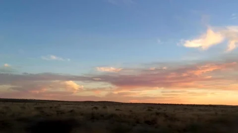 Dessert Road Sunset Timelapse Stock Footage 107007944
