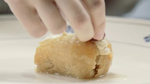 Dessert rum baba Stock Footage 113848130