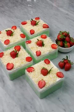 Dessert Setup Roti Pandan Stock Photos