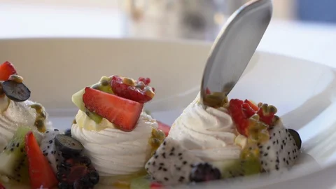 Dessert spoon Stock Footage 128441868