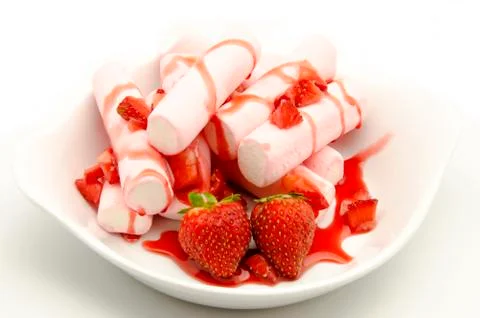 Dessert with strawberry Foto stock