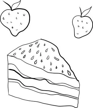 Dessert, sweet, cake Illustrazione stock