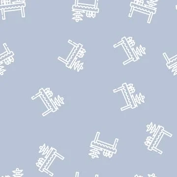 Dessert table buffet line vector seamless pattern イラスト素材