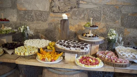 Dessert Table Stock Footage 238737060