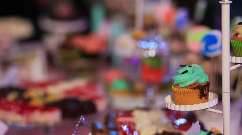 Dessert table on wedding Stock-Footage 40834142