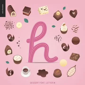 Dessert temptation font Illustrazione stock