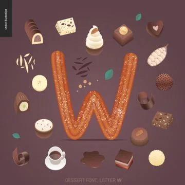 Dessert temptation font Illustrazione stock
