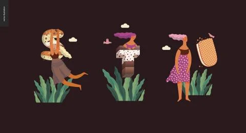 Dessert temptation font Stock Illustration