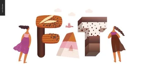 Dessert temptation font Stock Illustration