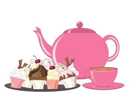 Dessert time Stock Illustration