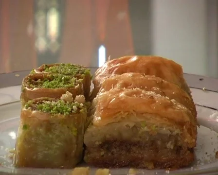 Dessert with walnut PAL Stock Footage 129362