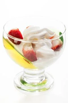 Dessert on white background Stock Photos