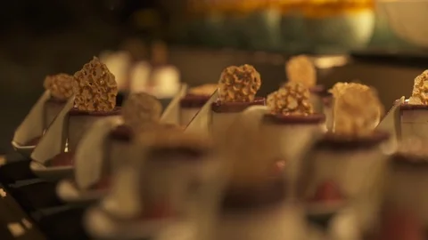 Desserts At A Buffet Close Up Stock Footage 119275684