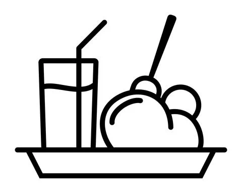 Desserts Icon vector templates for app and web. food ice cream and drink. 库存插图