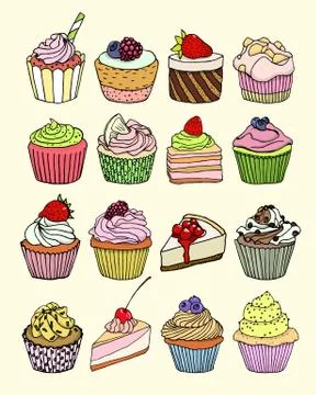 Desserts illustration Stock Illustration