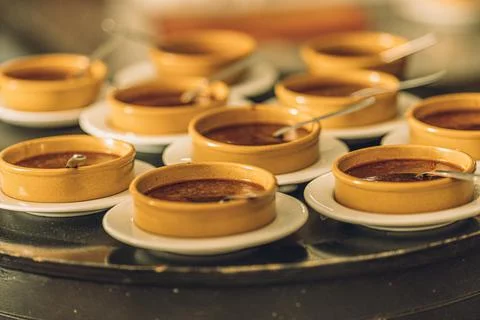 Desserts Ready to be Served Stock Photos