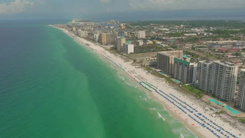 Destin Beach by Helicopter Stock-Footage 156035956