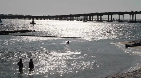 Destin Beach Silhouette Vidéo 8664465