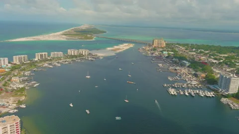Destin Helicopter View Vídeos de archivo 156036103