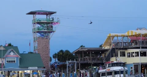 Destin Zip Line Stock Footage 157506012
