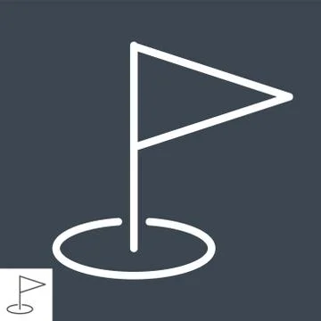 Destination line icon Stock Illustration