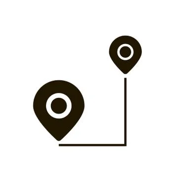 Destination location icon on white background. Eps 10 flat style. Stock Illustration