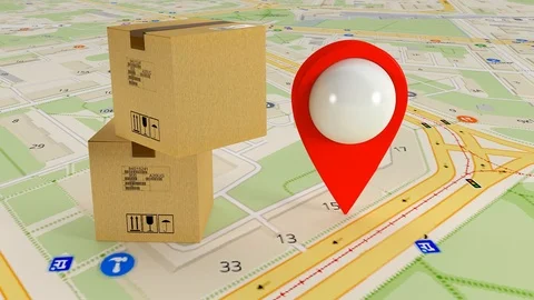 Destination on the map. Search by satellite gps. Many gps signals 139. Video stock 101467334