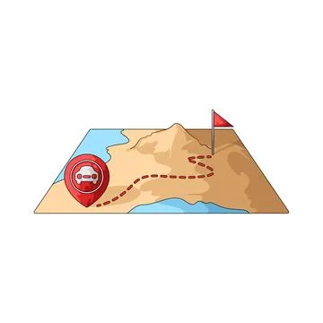 Destination marker illustration Stock Illustration