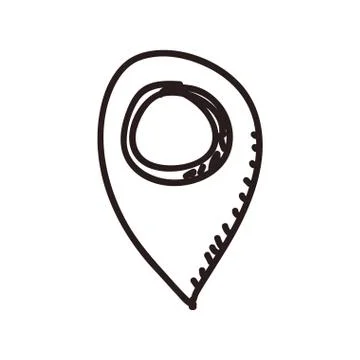 Destination pointer doodle 스톡 일러스트