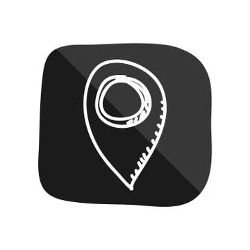 Destination pointer doodle Illustrazione stock