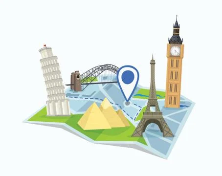 Destination vector concept Stock Illustration