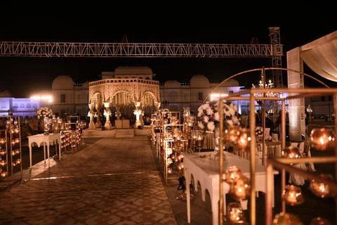Destination Wedding Decoration Setup. Fotos Stock