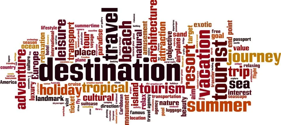 Destination word cloud イラスト素材