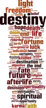 Destiny word cloud Stock Illustration