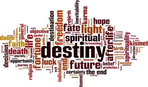 Destiny word cloud Stock Illustration