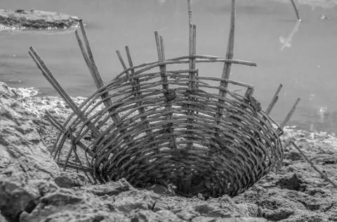 The destoried basket Stock Photos