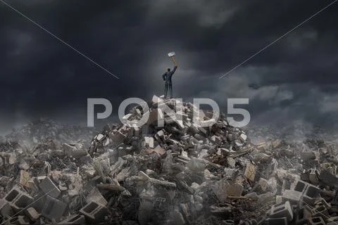 Destroy and demolish Stock Illustration