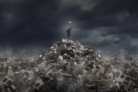 Destroy and demolish 库存插图