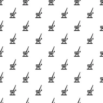 Destroy crane pattern seamless Illustrazione stock